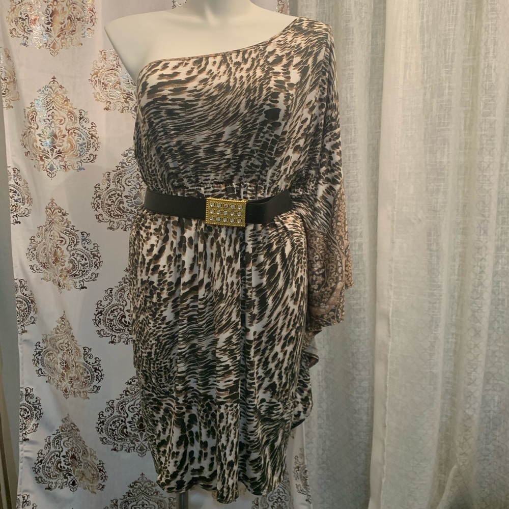 One Shoulder Palm Desert Dress